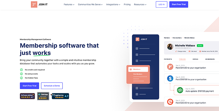Association management software Join It's homepage 