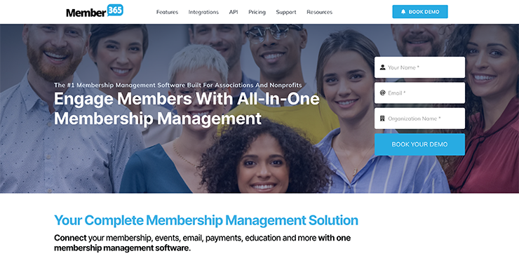 Association management software Member365's homepage