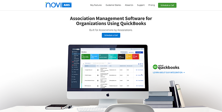 Association management software Novi AMS's homepage