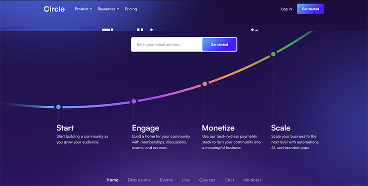 A screenshot of Circle's homepage.